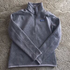 Birch white womens patagonia better sweater 1/4 zip fleece. Size small